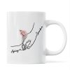 Kids Holding Grandma Mom Hand Birth Month Flowers Personalized Mug