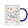 Kids Holding Mom Grandma Hand Birth Month Flowers Background Personalized Mug