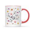 Kids Holding Mom Grandma Hand Birth Month Flowers Background Personalized Mug