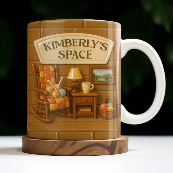 Kimberly's Space, Armchair and Cozy Home Decor - Personalized Custom Coffee Mug - GRM069_MG