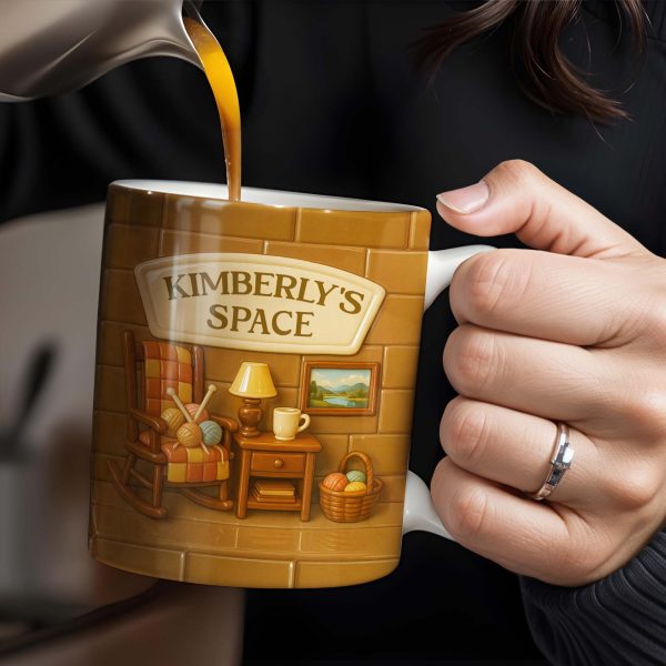 Kimberly's Space, Armchair and Cozy Home Decor - Personalized Custom Coffee Mug - GRM069_MG