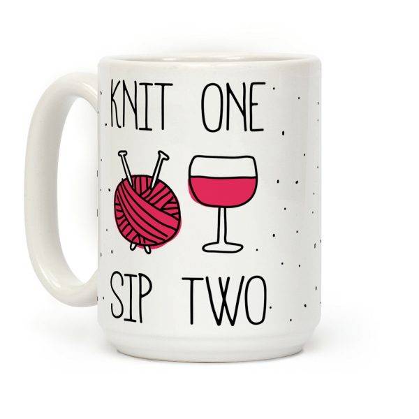 Knit One Sip Two Coffee Mug