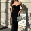 Knit Twisted Tube Midi Dress