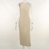Knitted Back Hollow Out Midi Dress