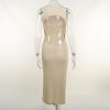 Knitted Back Hollow Out Midi Dress