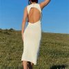 Knitted Back Hollow Out Midi Dress