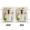 Lab Scientist, Lab Coat and Test Tubes - Personalized Custom Coffee Mug - DOC003_MG