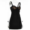 Lace Cupped Satin Mini Dress