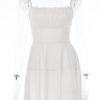 Lace Strap Sleeveless Loose Mini Dresses