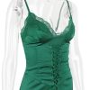 Lace Trim Satin Slip Mini Dress With Corset