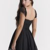 Lace Trim Square Neck Frill Mini Dress