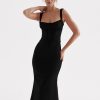 Lace Up Corset Sleeveless Midi Dresses