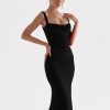 Lace Up Corset Sleeveless Midi Dresses