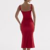 Lace Up Corset Sleeveless Midi Dresses