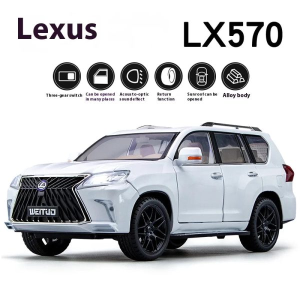 Large 1:18 Lexus LX570 Off-road SUV Metal Alloy Diecast Car