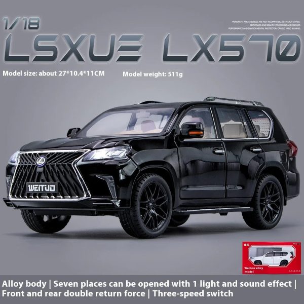 Large 1:18 Lexus LX570 Off-road SUV Metal Alloy Diecast Car
