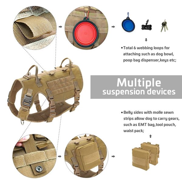 Large Dogs Training Harnesses With Pouches