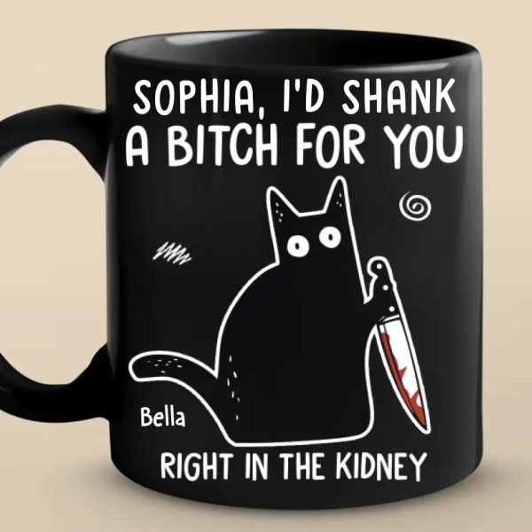 Laughter Here, Together Always - Friend Personalized Custom Black Mug - Christmas Gift For Best Friends, Sisters, Family Members, Coworkers