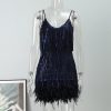 Layered Sequin Fringe Mini Dress
