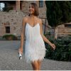 Layered Sequin Fringe Mini Dress