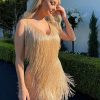 Layered Sequin Fringe Mini Dress