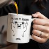 Leave Me Alone I'm Reading Angry Bear Design - Personalized Custom Coffee Mug - COL086_MG