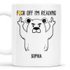 Leave Me Alone I'm Reading Angry Bear Design - Personalized Custom Coffee Mug - COL086_MG