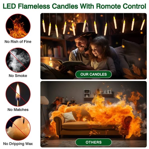 Led Candles With Magic Wand
