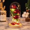 LED Galaxy Three Rose Glass Dome Ornament