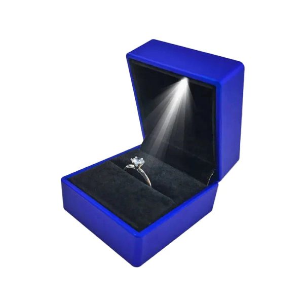 LED Light Ring Box Luxury Jewelry Case for Proposal