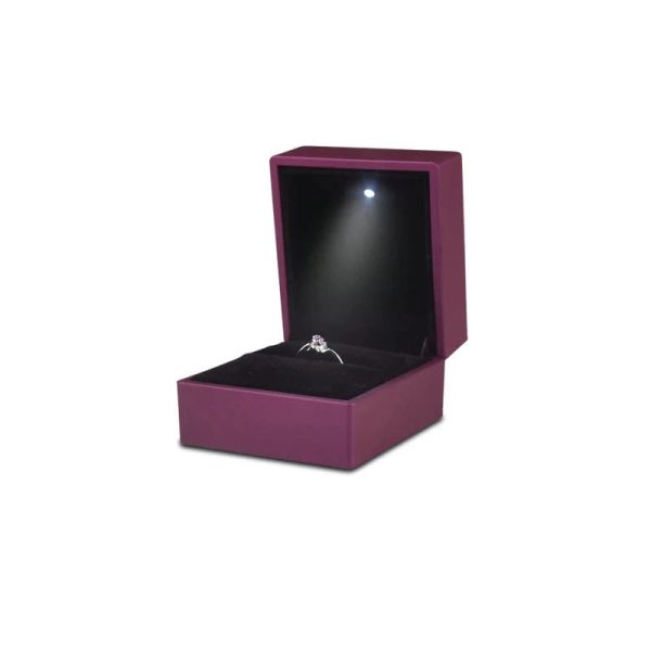 LED Light Ring Box Luxury Jewelry Case for Proposal
