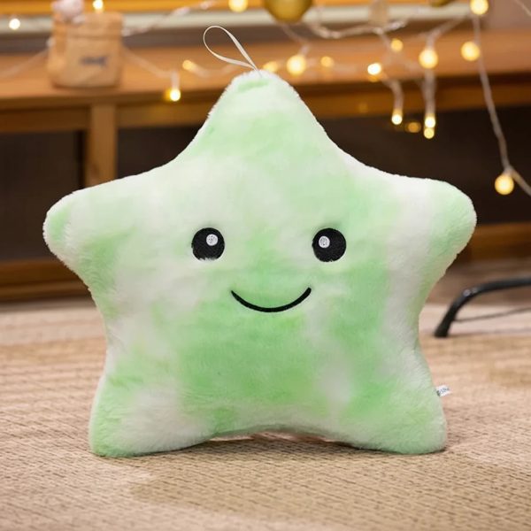 LED Star Plush Toy Soft Stuffed Star Pillow for Kids and Home Decor
