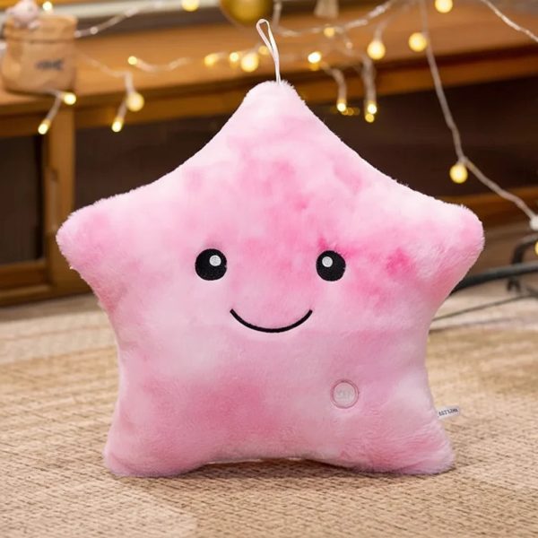 LED Star Plush Toy Soft Stuffed Star Pillow for Kids and Home Decor