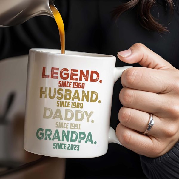 Legend Husband Daddy Grandpa Tribute Mug - Personalized Custom Coffee Mug - DAD027_MG