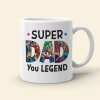 Legend Of Dad, Super Dad Personalized Mug, Gift For Dad