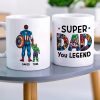 Legend Of Dad, Super Dad Personalized Mug, Gift For Dad