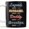 Legend Since 1960, Husband Since 1991, Daddy Since 1993, Grandpa Since 2020 - Personalized Custom Coffee Mug - DAD160_MG