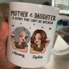 Leopard Pattern Mother Daughter Bond That Can't Be Broken Personalized Mug, Gift For Daughter