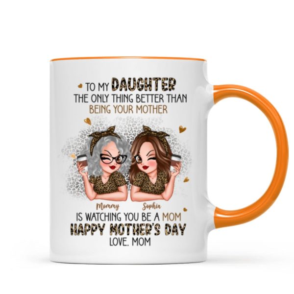 Leopard Pattern To My Daughter From Mom Happy Mother's Day Personalized Mug, Gift For Daughter
