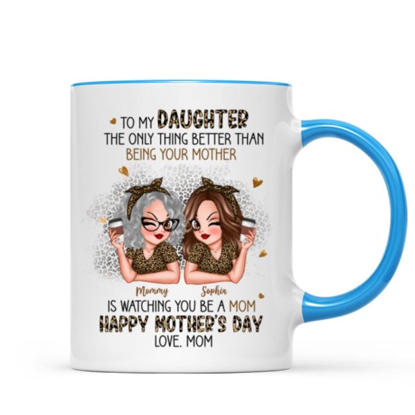 Leopard Pattern To My Daughter From Mom Happy Mother's Day Personalized Mug, Gift For Daughter