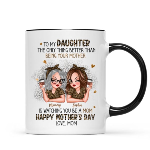 Leopard Pattern To My Daughter From Mom Happy Mother's Day Personalized Mug, Gift For Daughter