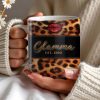 Leopard Print And Red Lips Glamorous Coffee Mug - Personalized Custom Coffee Mug - GRM042_MG