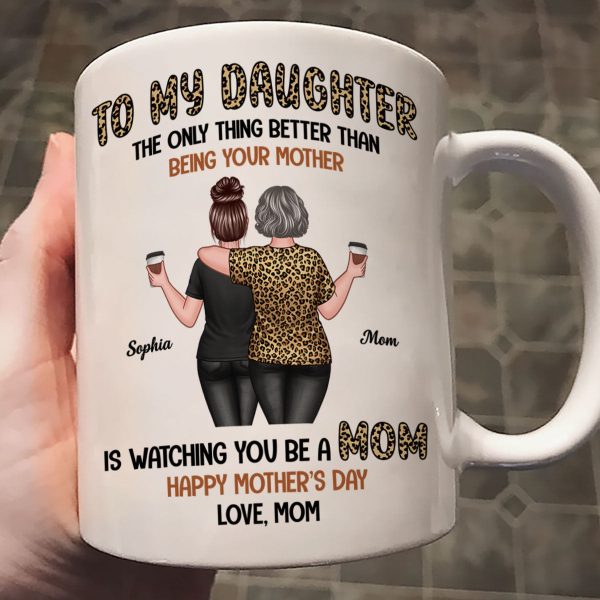 Leopard To My Daughter From Mom Happy Mother's Day Personalized Mug, Gift For Daughter
