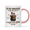 Leopard To My Daughter From Mom Happy Mother's Day Personalized Mug, Gift For Daughter
