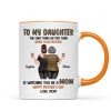 Leopard To My Daughter From Mom Happy Mother's Day Personalized Mug, Gift For Daughter