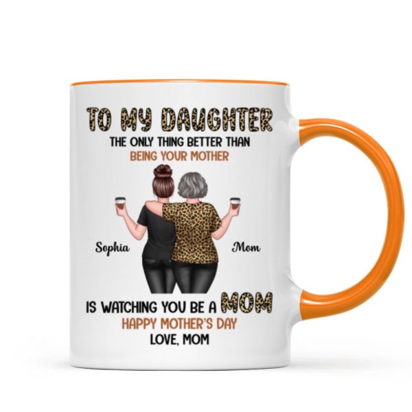Leopard To My Daughter From Mom Happy Mother's Day Personalized Mug, Gift For Daughter