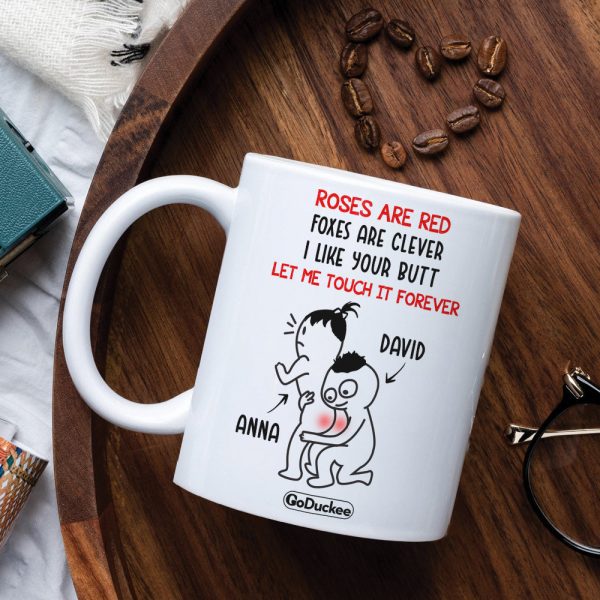 Let Me Touch It Forever - Personalized White Mug - Gift For Couple