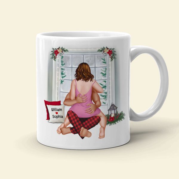 Let's Be Naughty And Save Santa The Trip, Personalized Coffee Mug, Christmas Gift For Couple