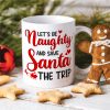 Let's Be Naughty And Save Santa The Trip-Personalized Coffee Mug- Gift For Him/ Gift For Her- Naughty Couple Coffee Mug