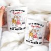 Let's Grow Old Together But Never Up, Old Couple Singing Kara White Mug